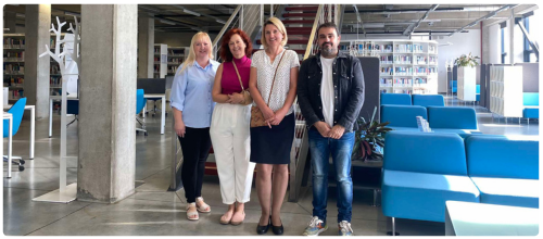 Extremaduros ir Burgoso (Ispanija) universitetų bibliotekų vadovų vizitas Kauno kolegijos bibliotekoje